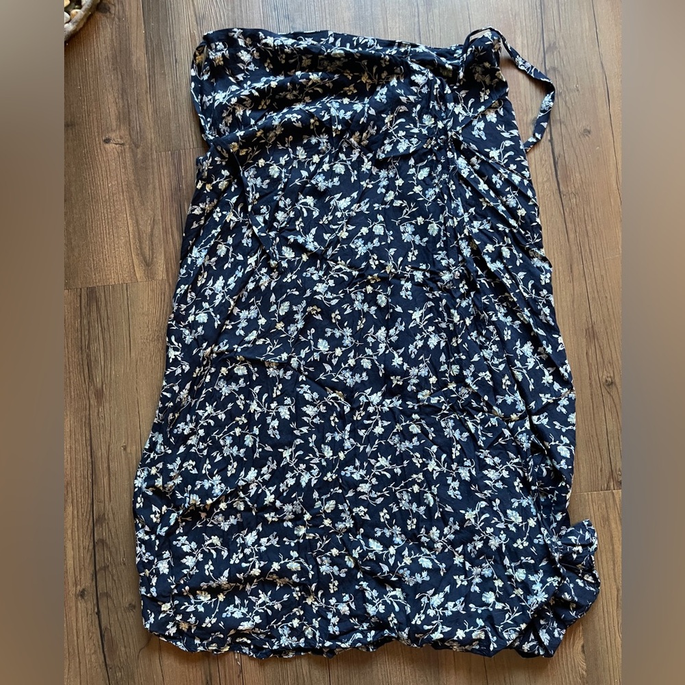Vintage Mecca Flora Maxi Wrap Skirt